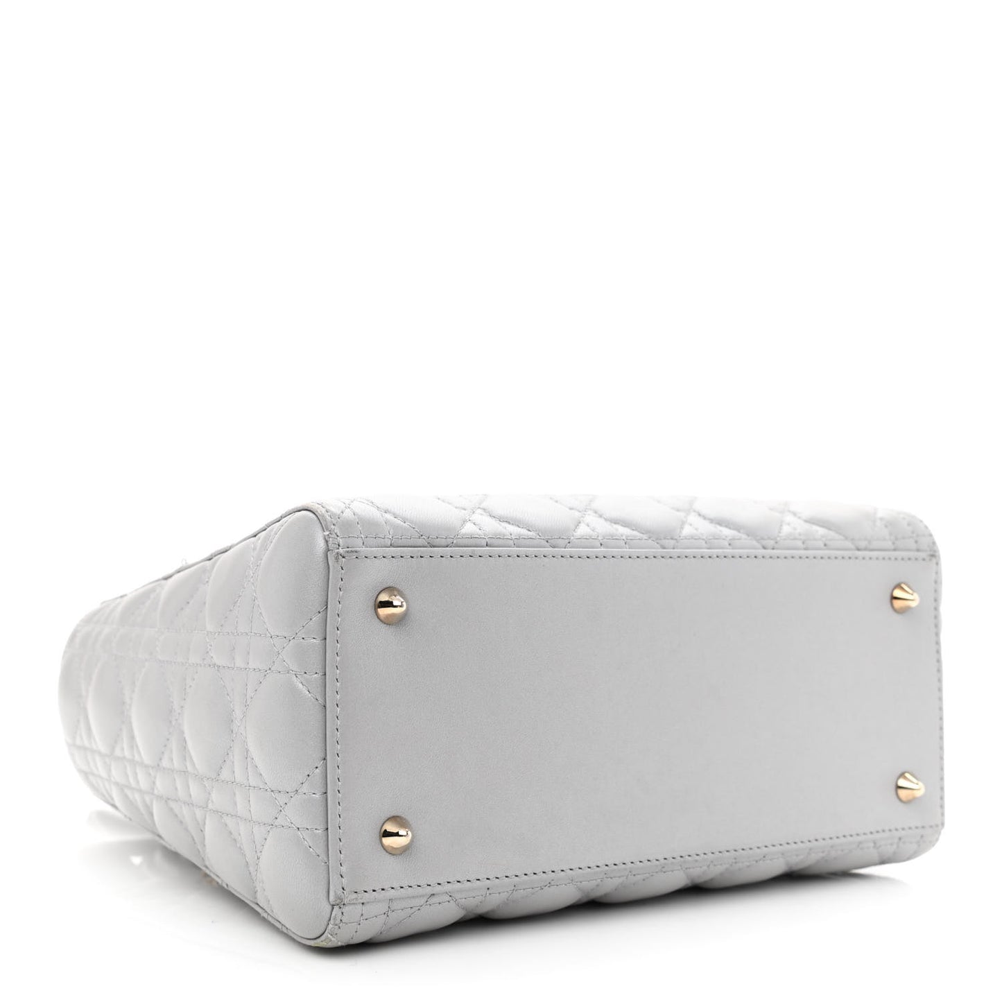 Lambskin Cannage Medium Lady Dior Grey