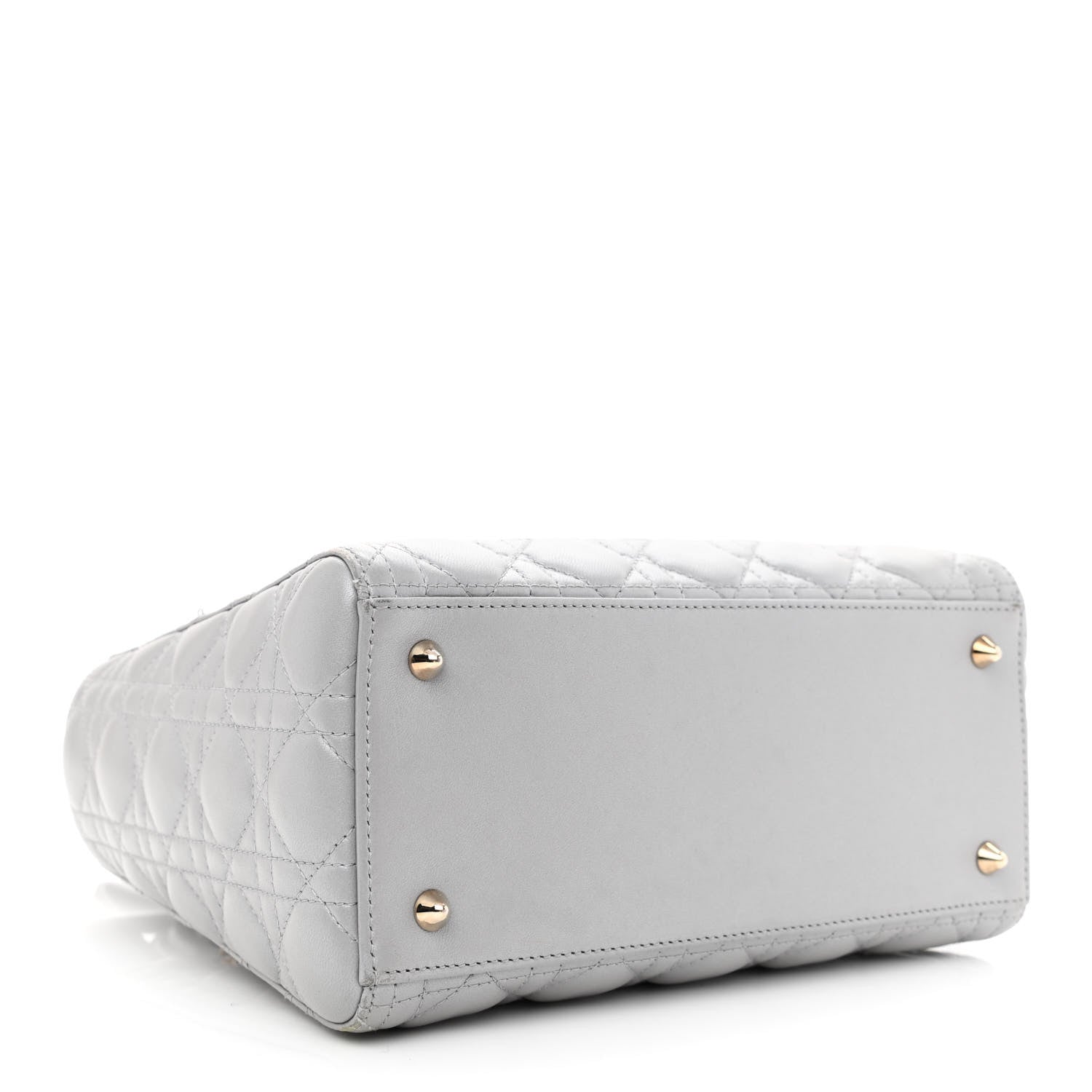 Christian Dior Lambskin Cannage Medium Lady Dior Grey 3 of 11