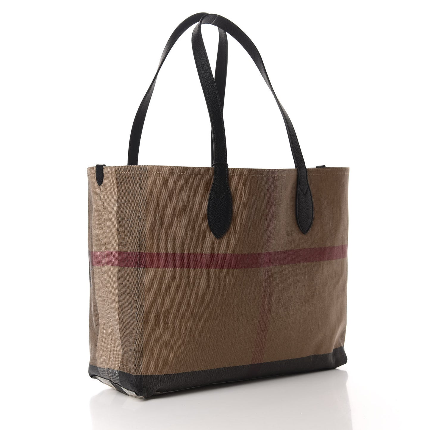 Coated Canvas Mega Check Medium Doodle Tote Black