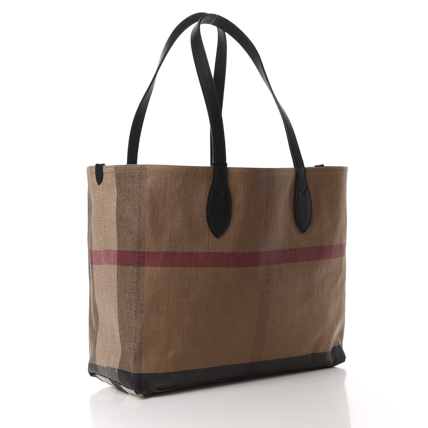 Burberry Coated Canvas Mega Check Medium Doodle Tote Black 1 of 9