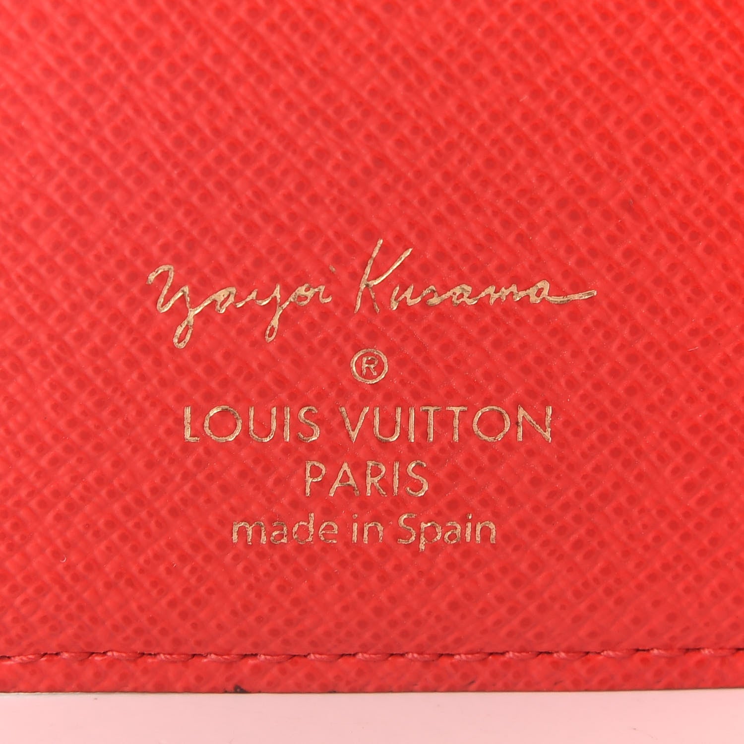 Louis Vuitton Monogram Kusama Town Small Ring Agenda Cover Red 6 of 6