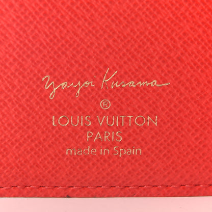 Louis Vuitton Monogram Kusama Town Small Ring Agenda Cover Red 6 of 6