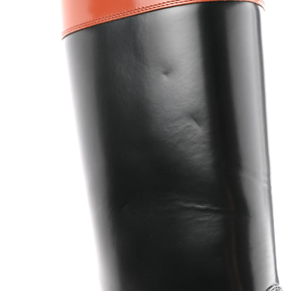 Gucci Calfskin Zelda Harness Riding Boots 38 Black Amber 9 of 10