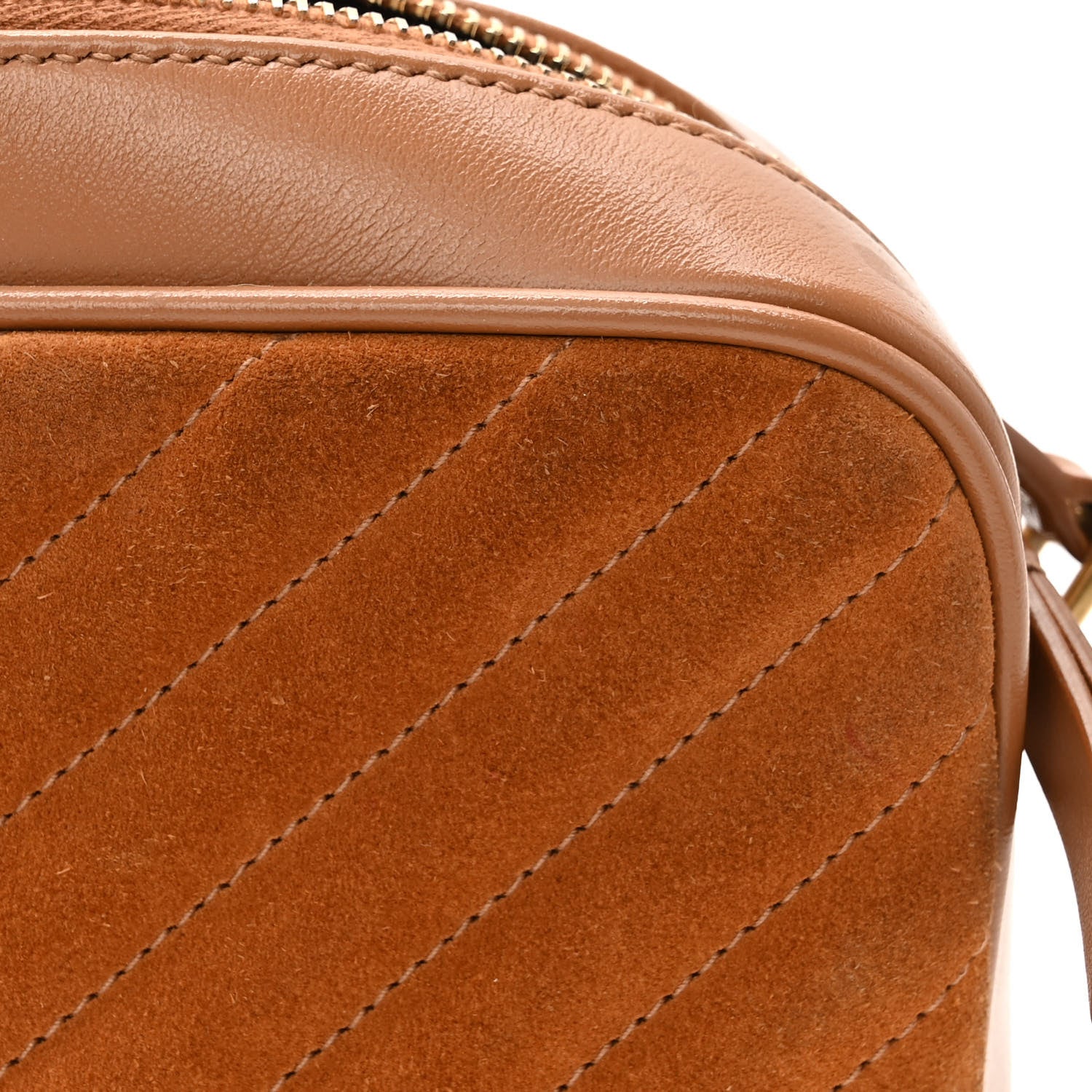 Saint Laurent Suede Matelasse Monogram Lou Camera Bag Cinnamon 13 of 15