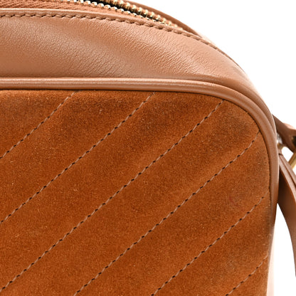 Saint Laurent Suede Matelasse Monogram Lou Camera Bag Cinnamon 13 of 15