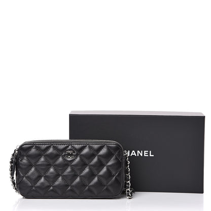 Chanel Lambskin Quilted Small Clutch With Chain Black 13 of 13