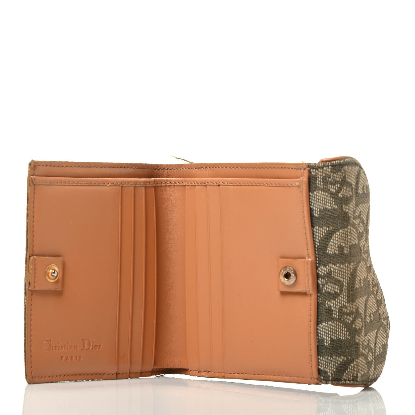 Monogram Compact Saddle Wallet Green
