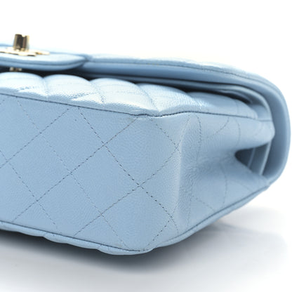 Chanel Caviar Quilted Small Double Flap Light Blue 9 of 9