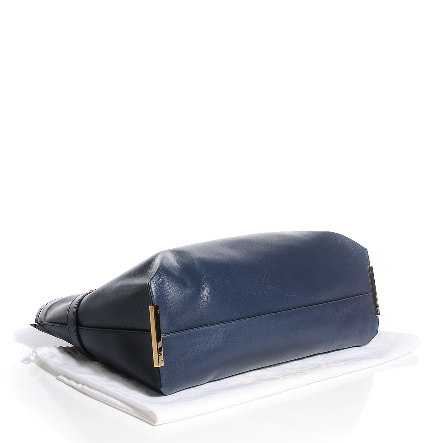 Smooth Calfskin Large Charlotte Tote Navy