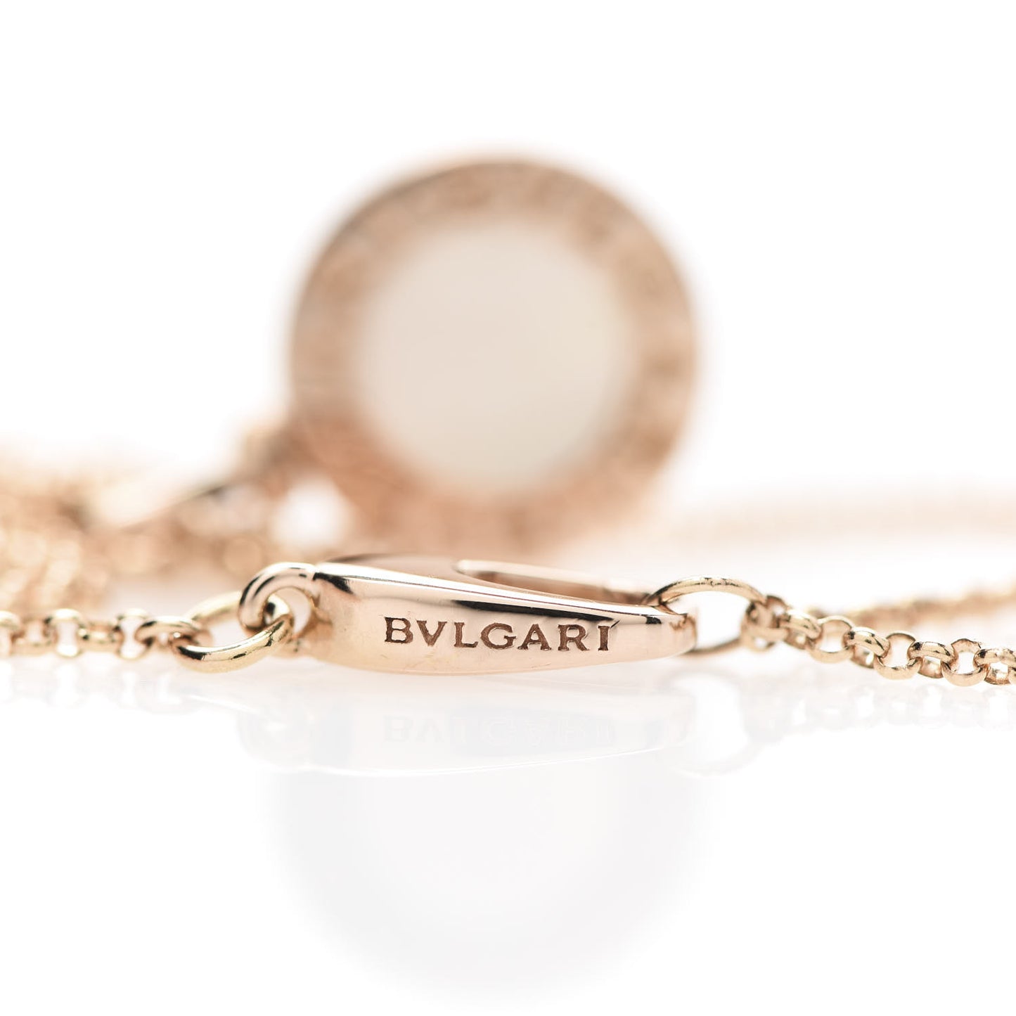 18K Rose Gold Mother of Pearl BVLGARI BVLGARI Pendant Necklace
