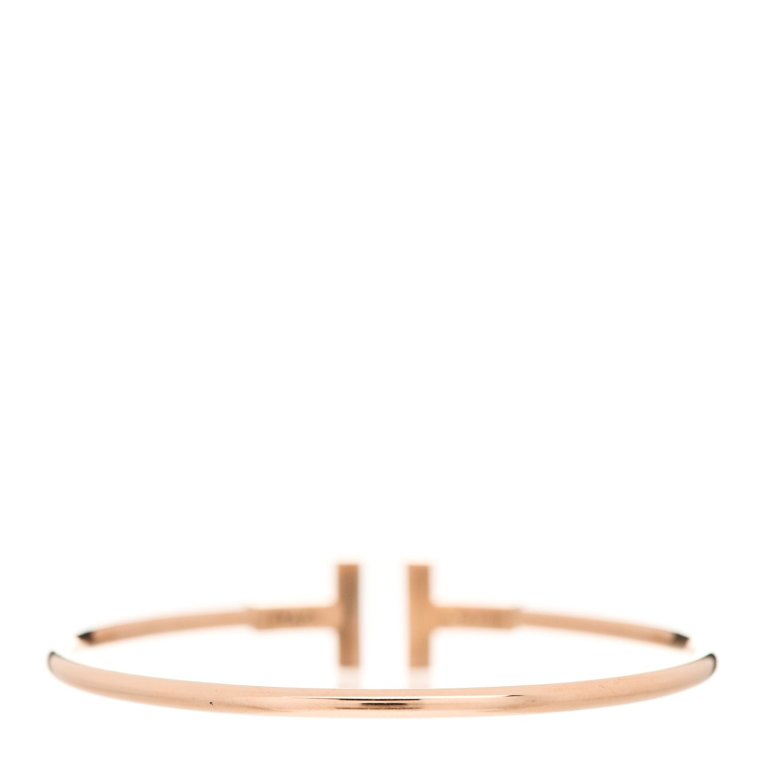 Tiffany 18K Rose Gold Black Onyx T Wire Bracelet 2 of 3