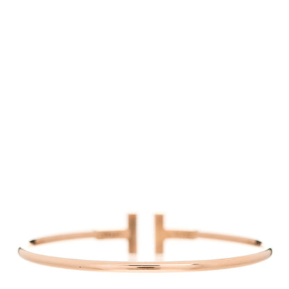 Tiffany 18K Rose Gold Black Onyx T Wire Bracelet 2 of 3