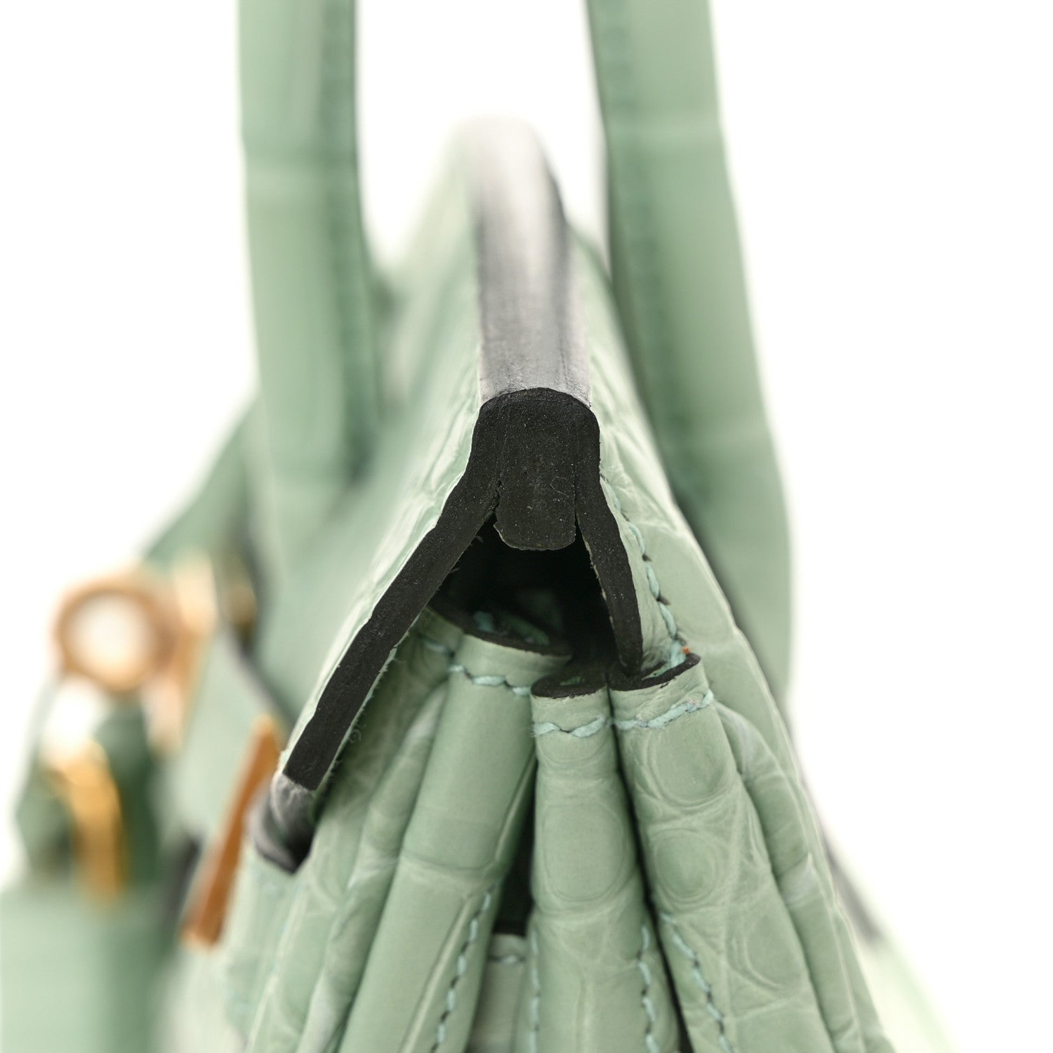 Hermes Matte Alligator Birkin 25 Vert D'eau 12 of 13