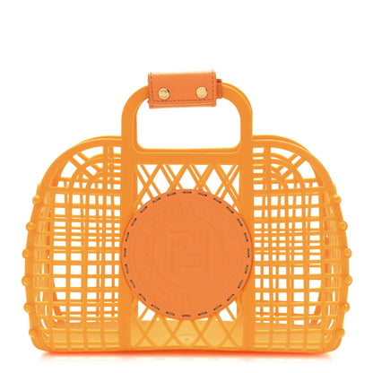 Fendi Recycled Plastic Vitello Liberty Matte Small Fendi Basket Clementine 1 of 10