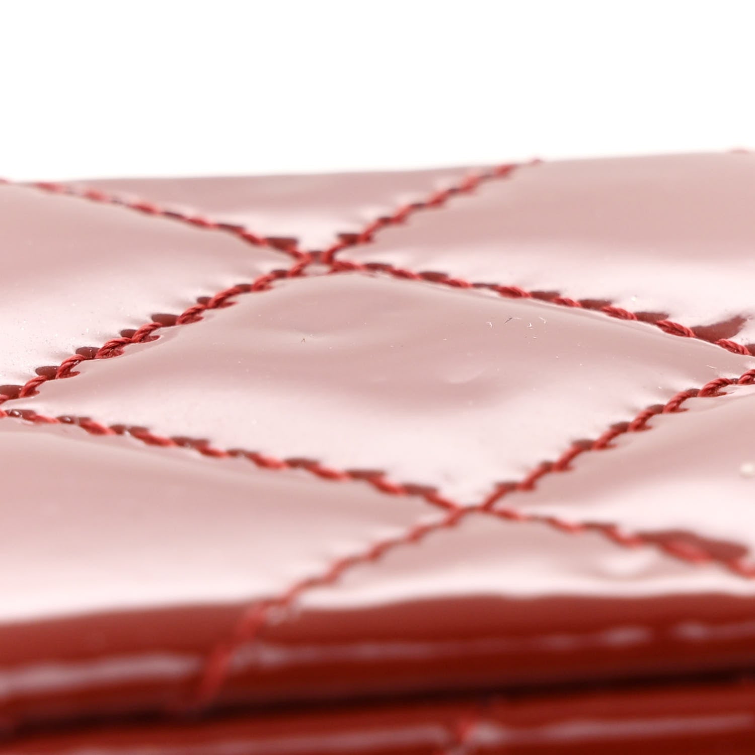 Chanel Patent Calfskin Quilted Mini Rectangular Flap Dark Red 11 of 14