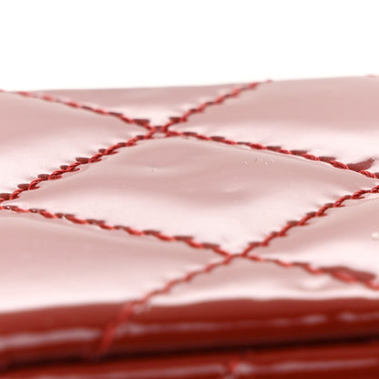Chanel Patent Calfskin Quilted Mini Rectangular Flap Dark Red 11 of 14