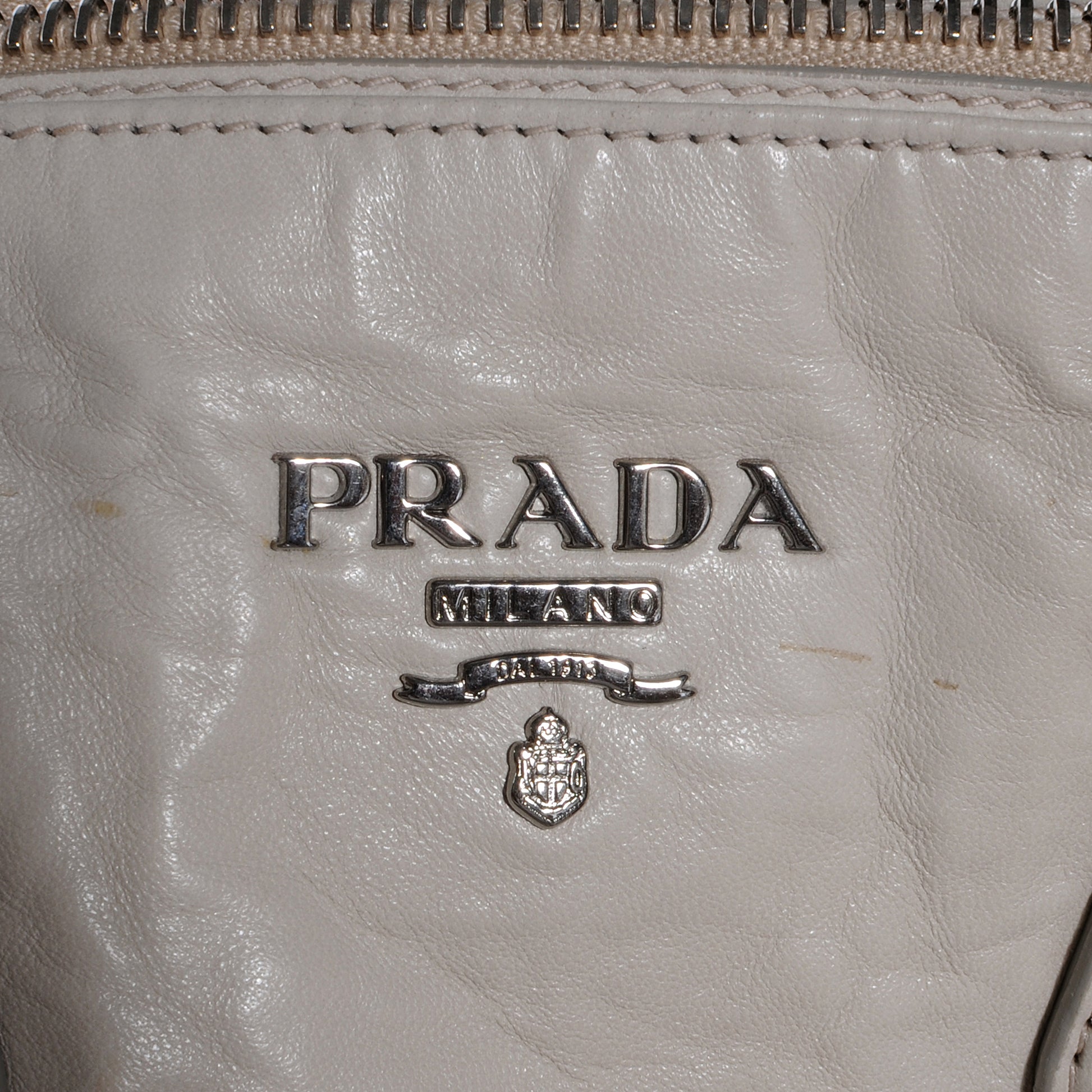 Prada Nappa Antique Handbag Ghiaccio 7 of 7