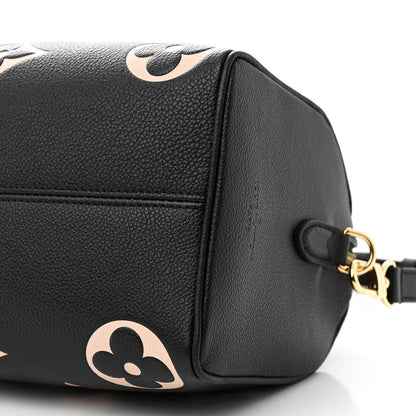 Louis Vuitton Empreinte Monogram Giant Speedy Bandouliere 25 Black Beige 9 of 10