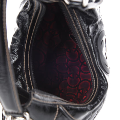 Gucci Patent Calfskin Medium Snow Glam Hobo Black 8 of 11