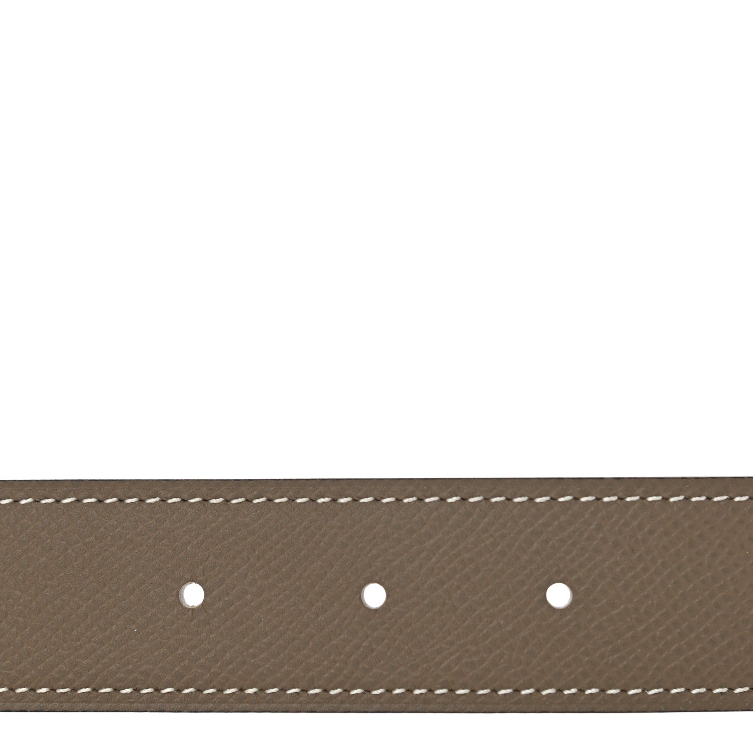 Hermes Epsom PVD Plated 32mm H Belt 80 Etoupe White 5 of 7