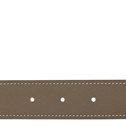 Hermes Epsom PVD Plated 32mm H Belt 80 Etoupe White 5 of 7
