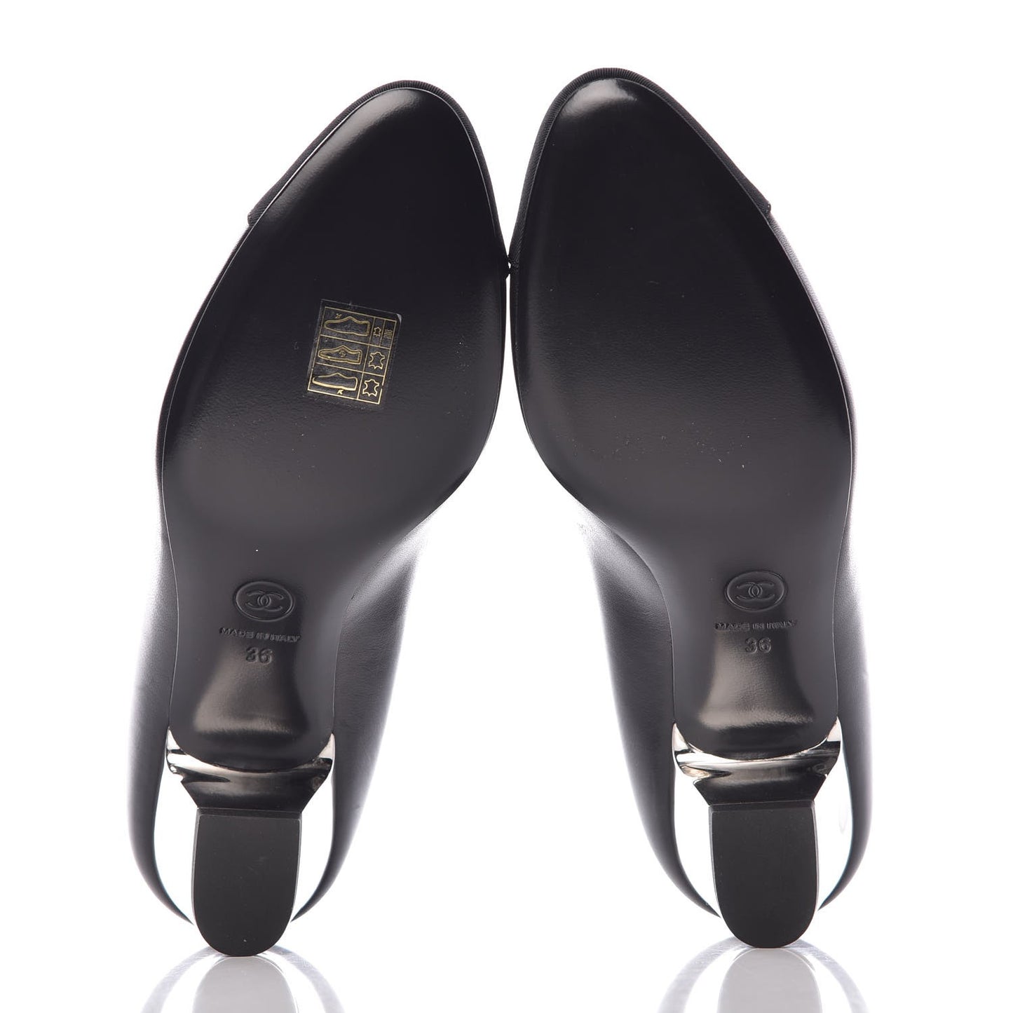 Lambskin Grosgrain CC Pumps 36 Black