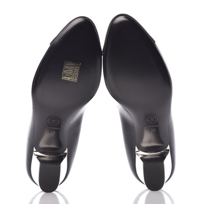 Chanel Lambskin Grosgrain CC Pumps 36 Black 5 of 9