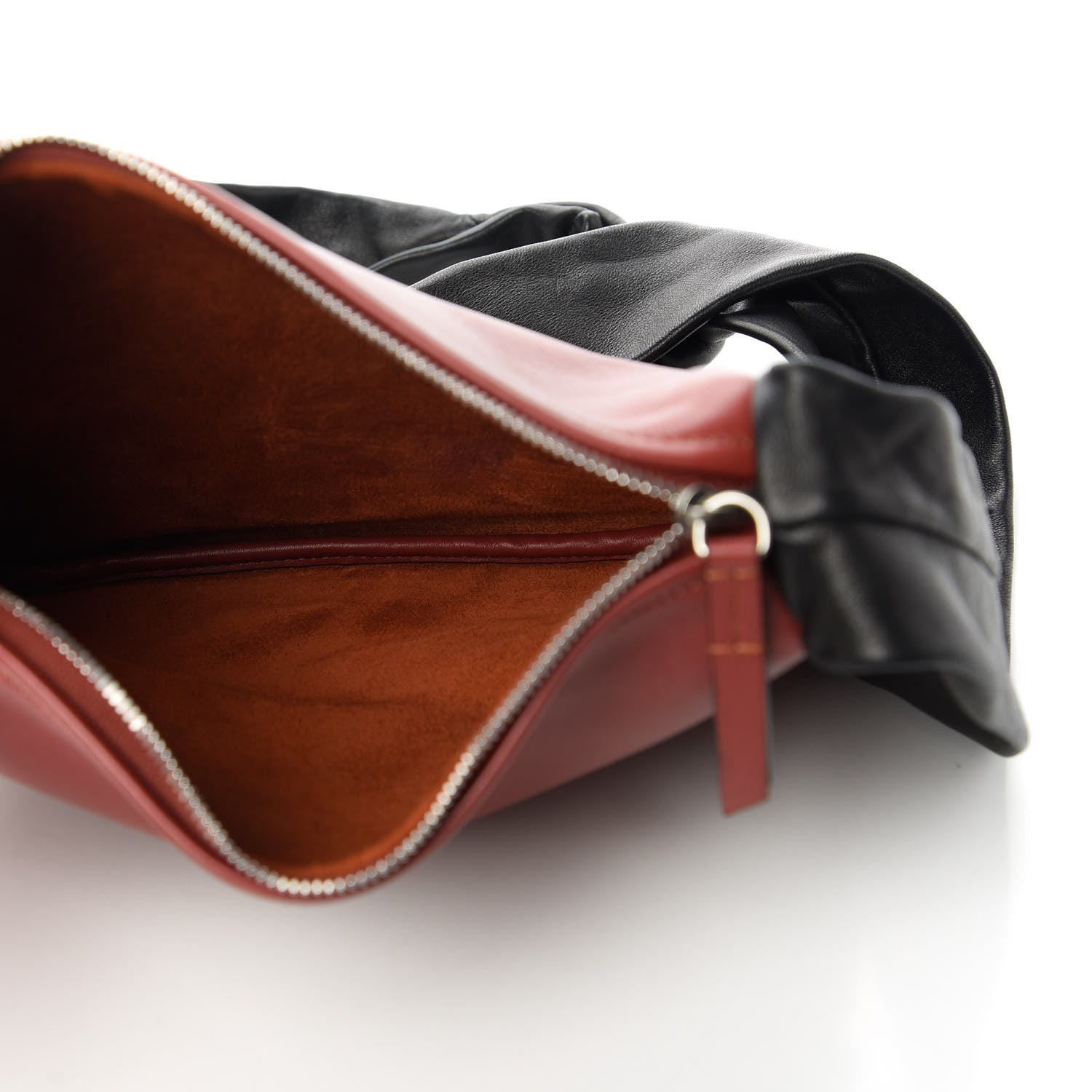 Celine Lambskin Calfskin Small Ribbon Shoulder Bag Merlot 5 of 9