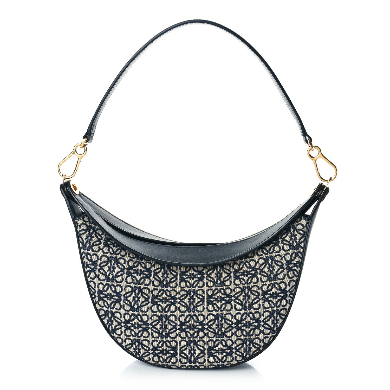 Loewe Jacquard Anagram Calfskin Small Luna Navy Black 1 of 11