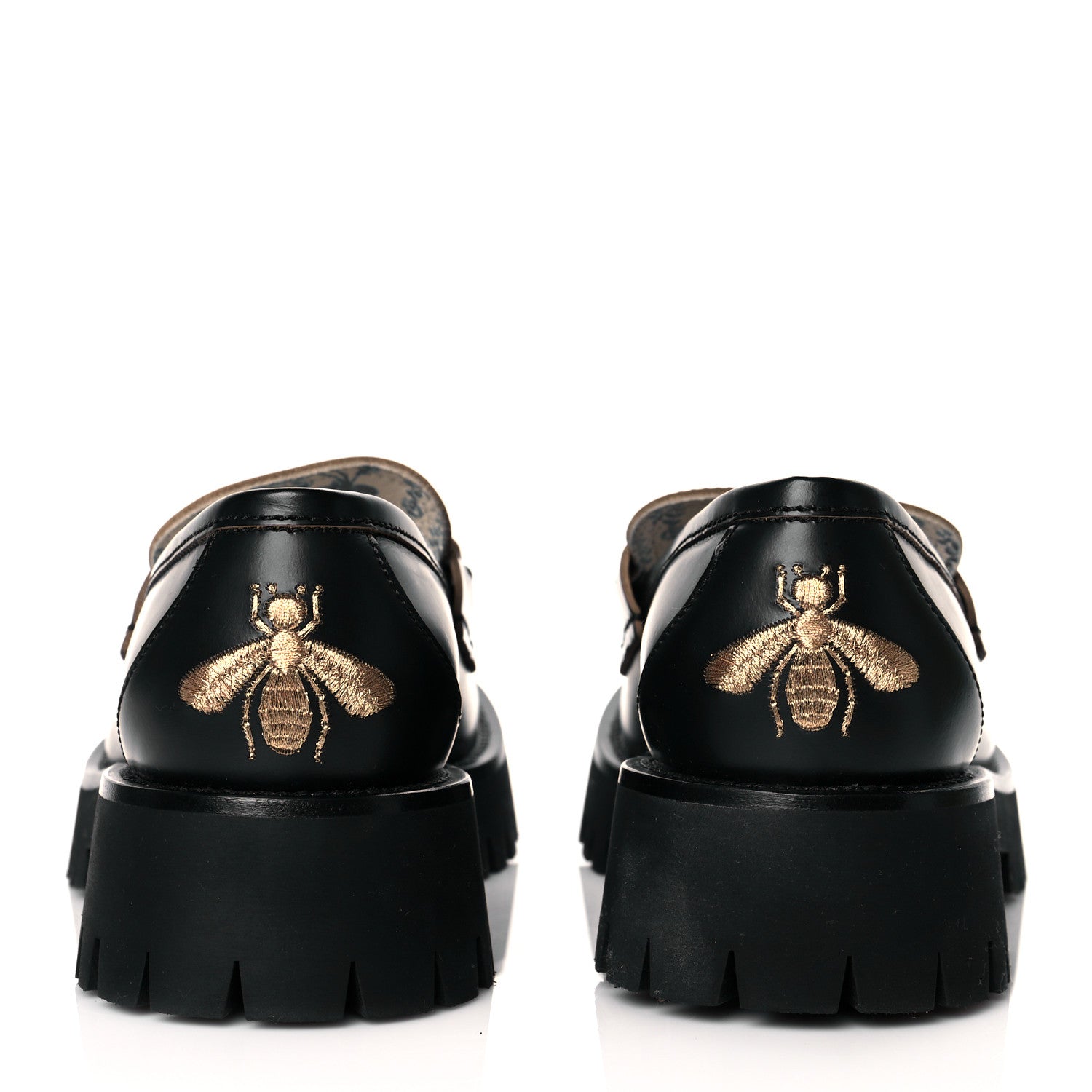 Gucci Cordovan Lux Womens Harald Horsebit 25mm Platform Loafers 40.5 Black 5 of 10