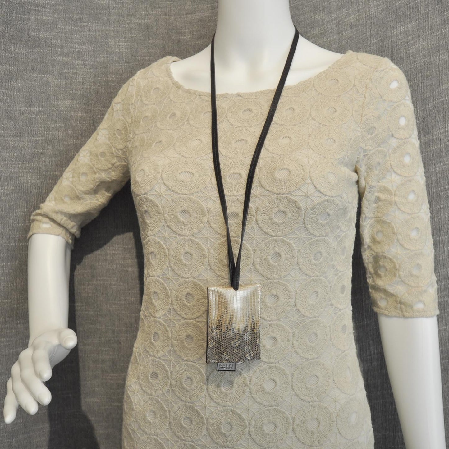 Lizard Leather Key Fob Necklace