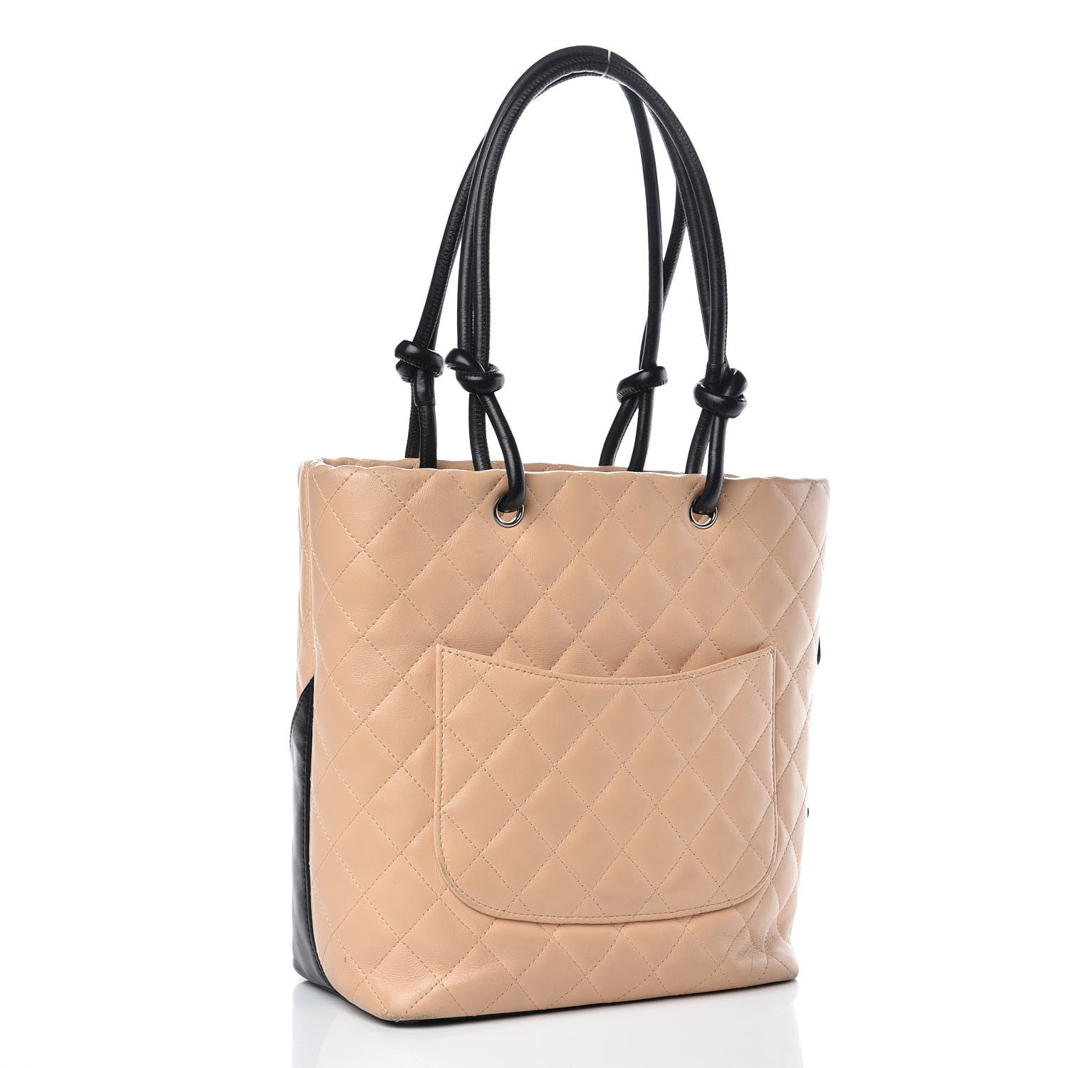 Chanel Calfskin Quilted Medium Cambon Tote Beige Black 3 of 20