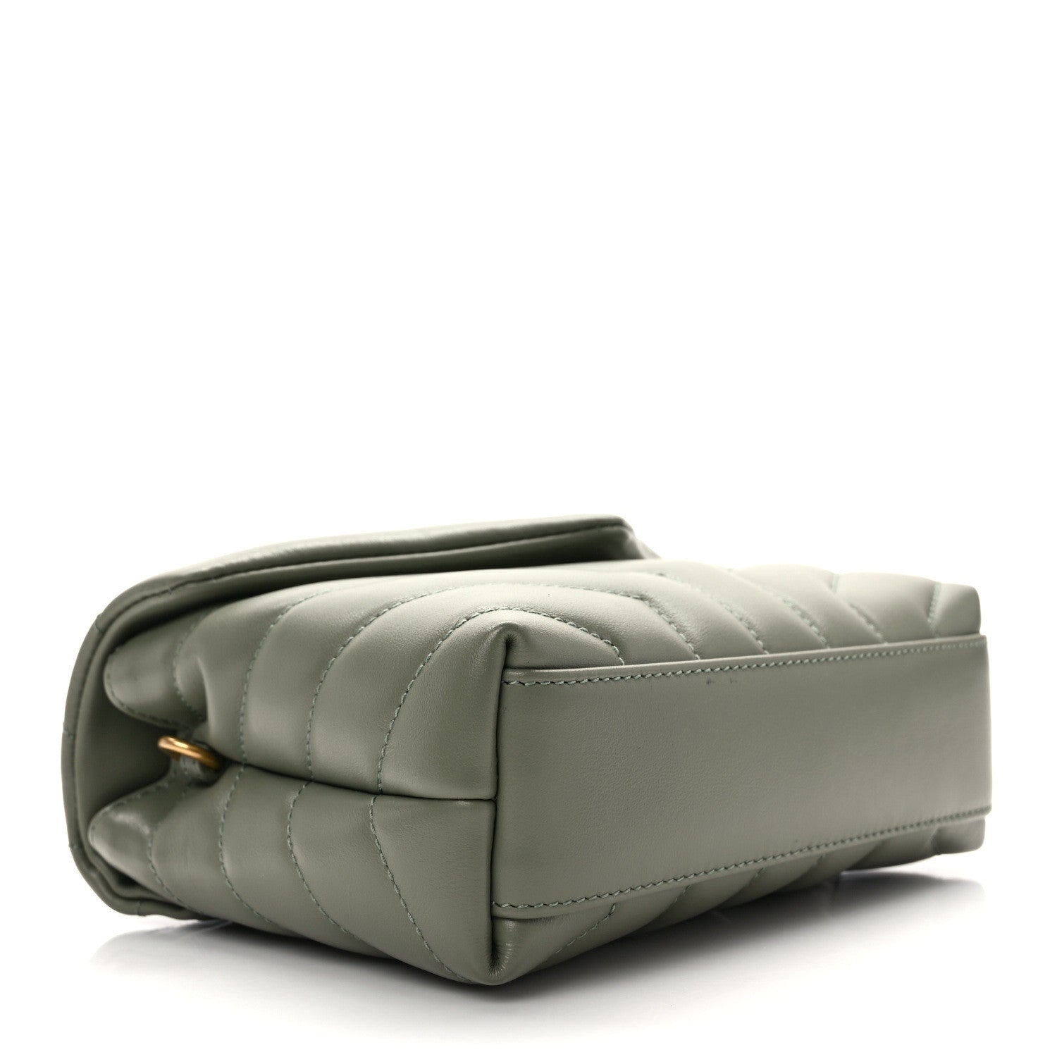 Saint Laurent Calfskin Y Quilted Monogram Toy Loulou Crossbody Bag Light Sage 4 of 11