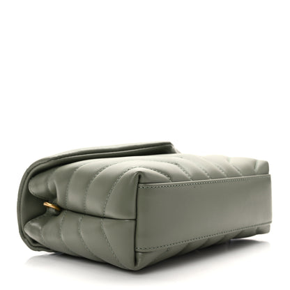 Saint Laurent Calfskin Y Quilted Monogram Toy Loulou Crossbody Bag Light Sage 4 of 11