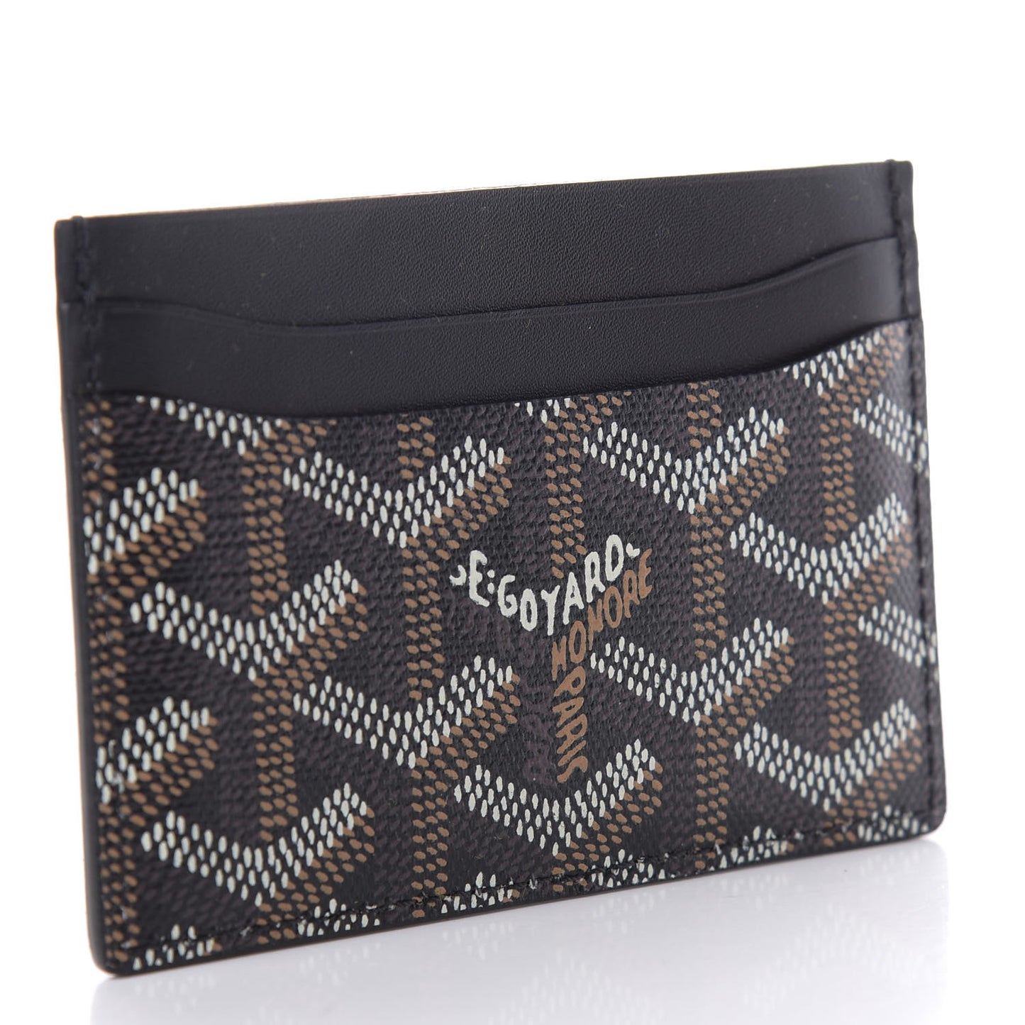 Goyardine Saint Sulpice Card Holder Black