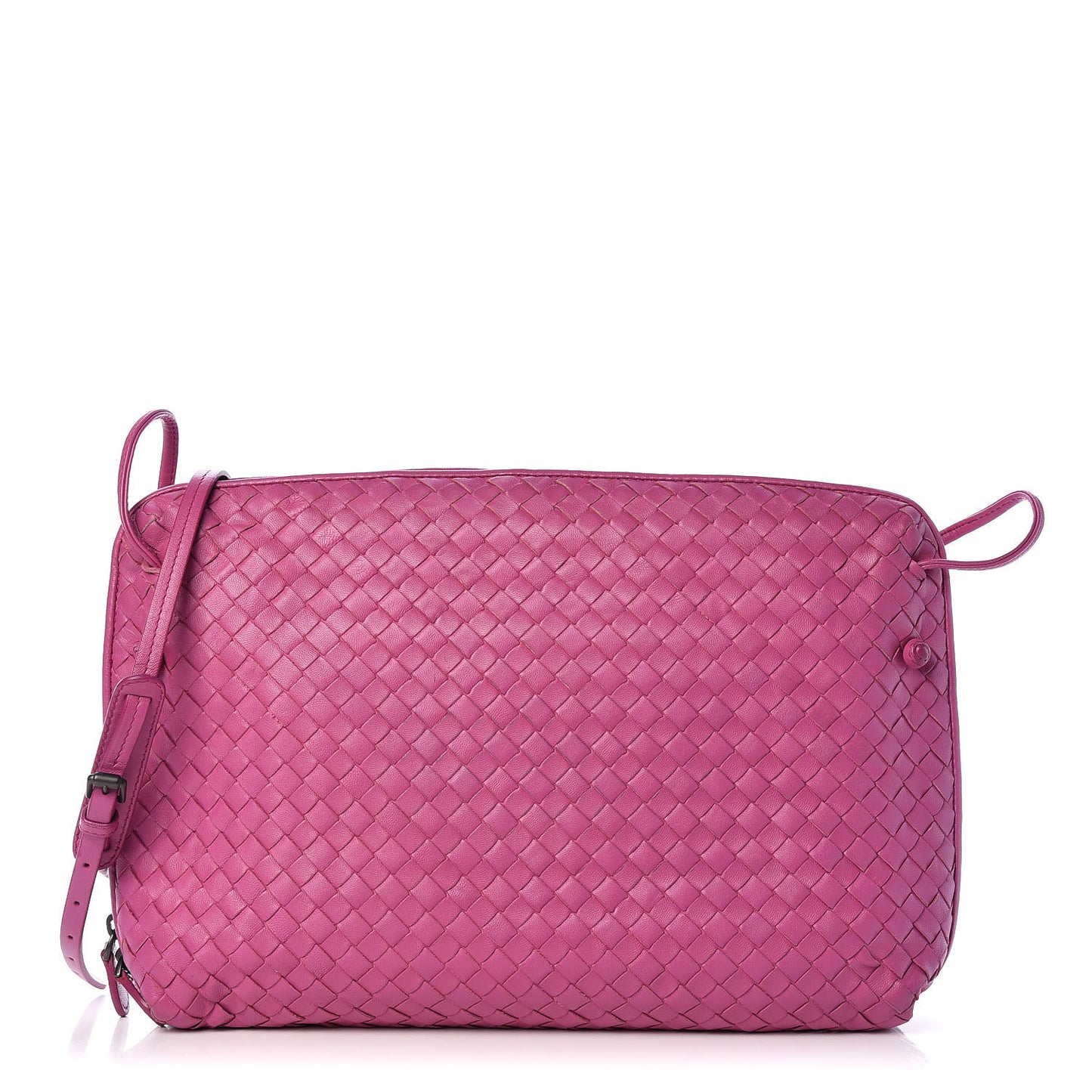 Nappa Intrecciato Pillow Crossbody Messenger Peony
