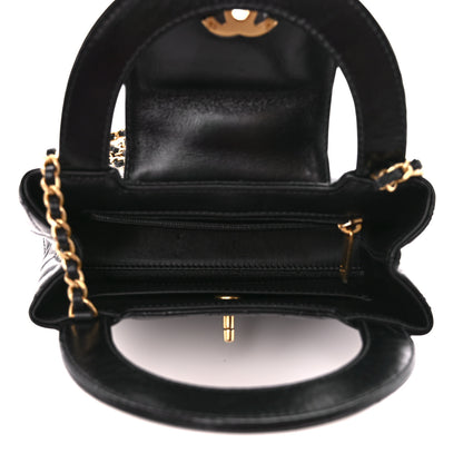 Chanel Shiny Aged Calfskin Quilted Nano Kelly Shopper Black 5 of 11