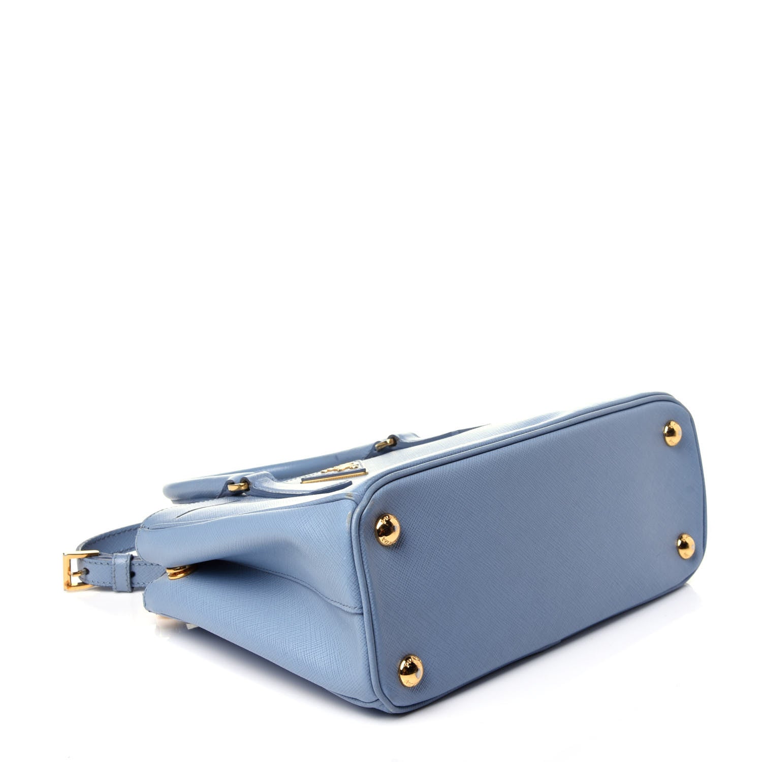 Prada Saffiano Galleria Mini Double Zip Tote Aviazione 5 of 11