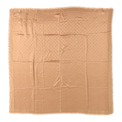 Louis Vuitton Silk Wool Monogram Shine Shawl Caramel 1 of 3