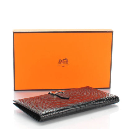 Hermes Matte Alligator Bearn Wallet Black 4 of 8