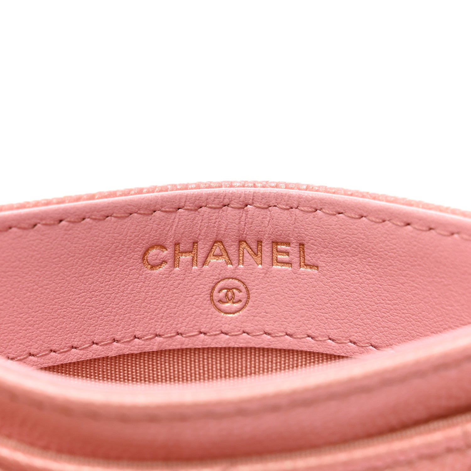 Chanel Iridescent Caviar Quilted Card Holder Rose Pink 6 of 9