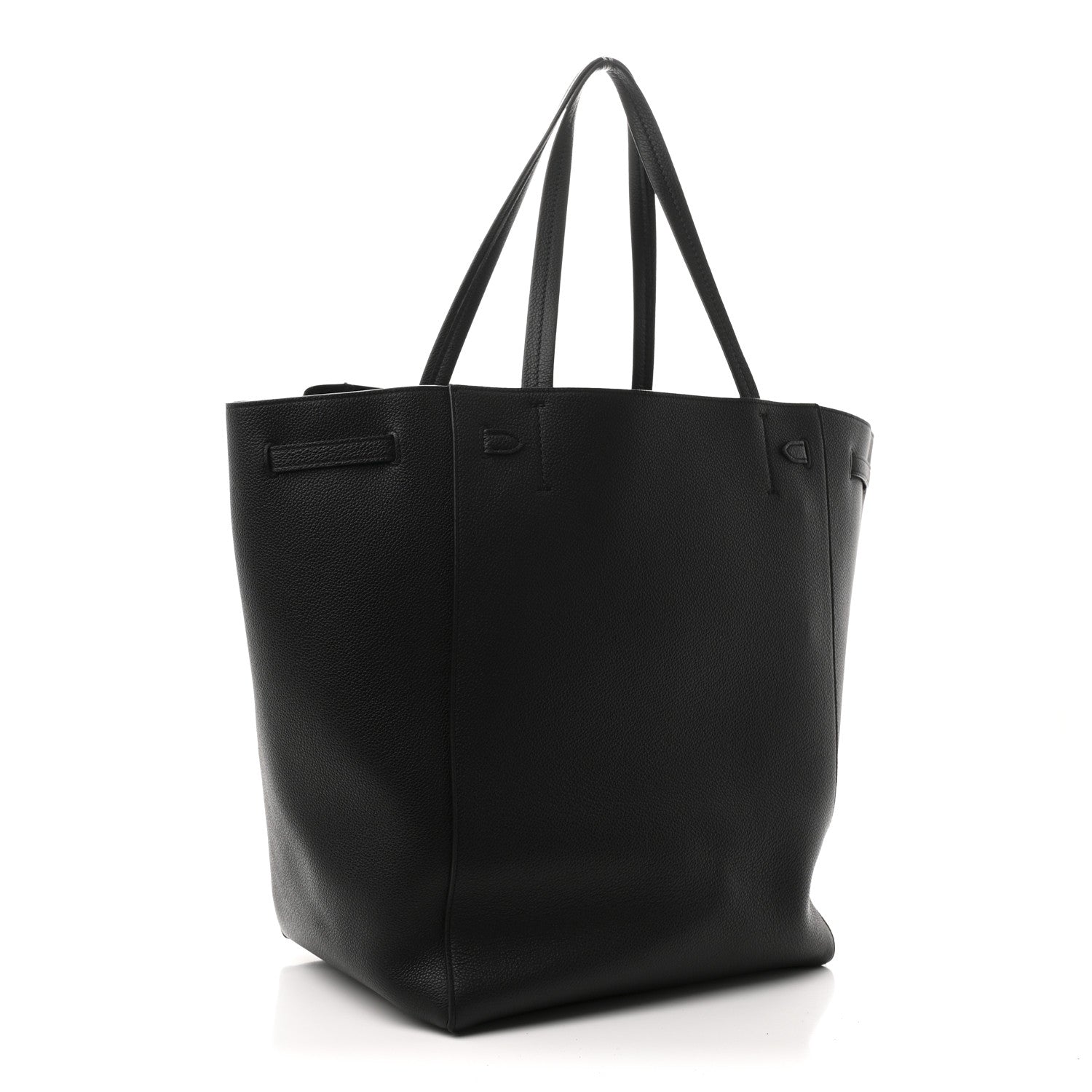 Celine Soft Grained Calfskin Medium Belt Cabas Phantom Black 3 of 10