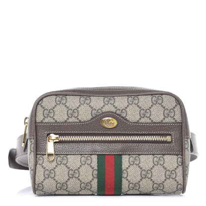 Gucci GG Supreme Monogram Web Small Ophidia Belt Bag 85 34 Dark Brown 1 of 15
