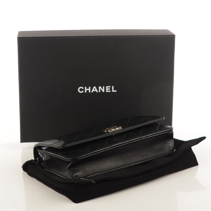 Chanel Lambskin Quilted Boy Wallet On Chain WOC Black 4 of 8