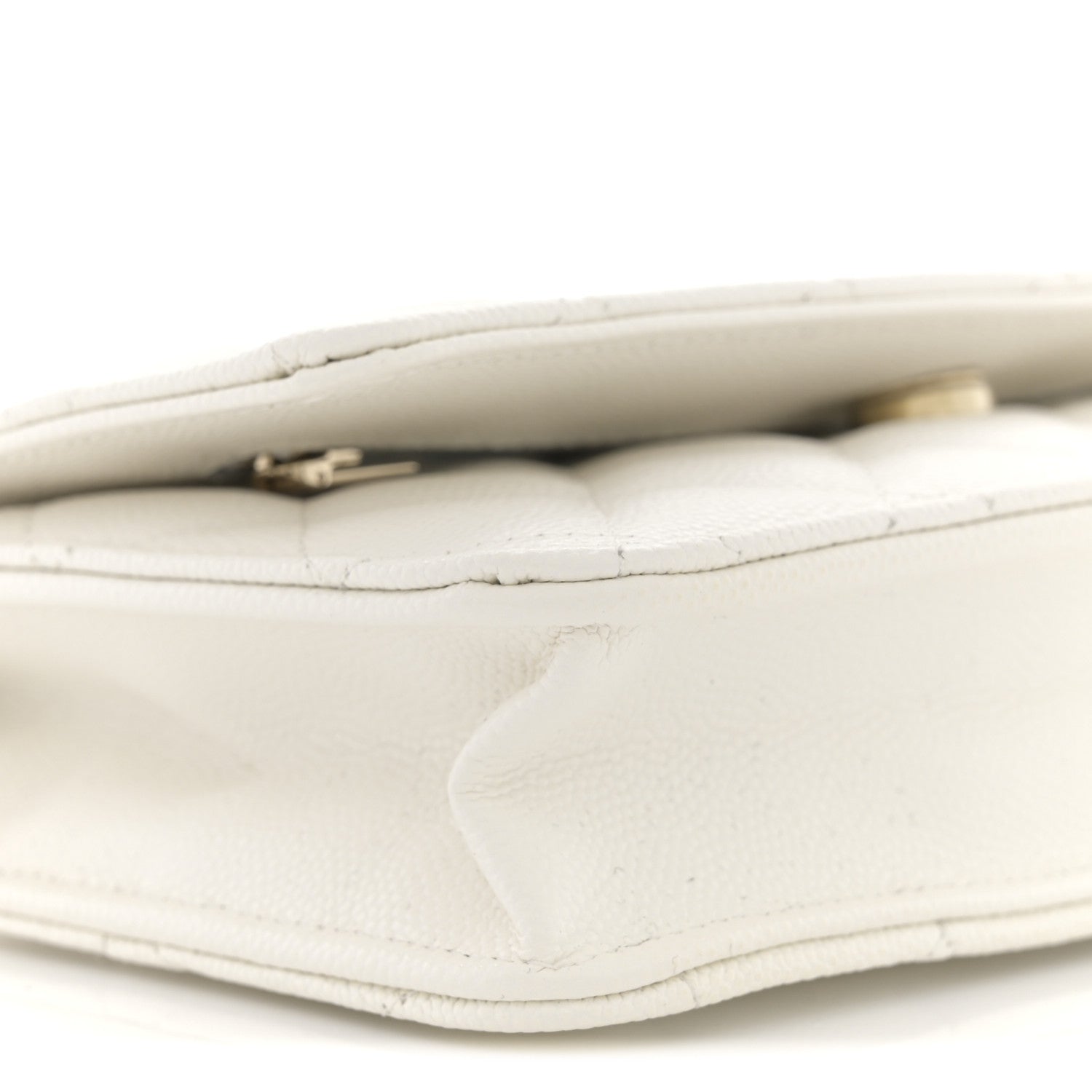 Chanel Caviar Quilted Wallet on Chain WOC White 9 of 11