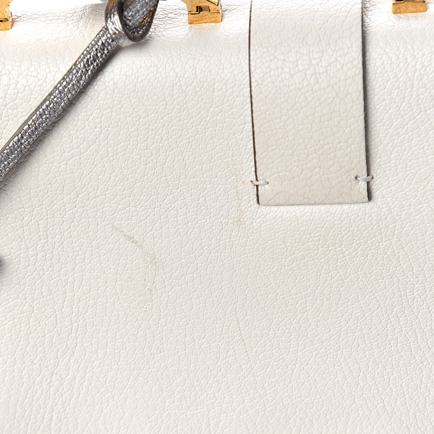 Miu Miu Goatskin Bandoliera Madras Bi-Color Shoulder Bag Chrome White 10 of 12