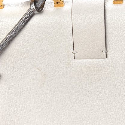Miu Miu Goatskin Bandoliera Madras Bi-Color Shoulder Bag Chrome White 10 of 12