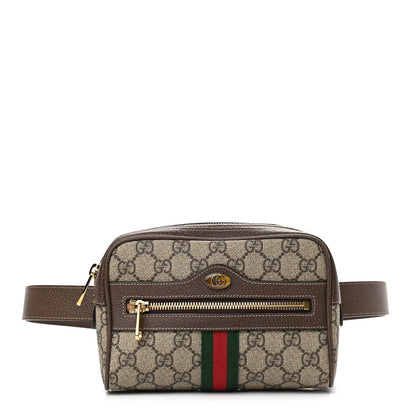Gucci GG Supreme Monogram Web Small Ophidia Belt Bag 85 34 Dark Brown 1 of 10