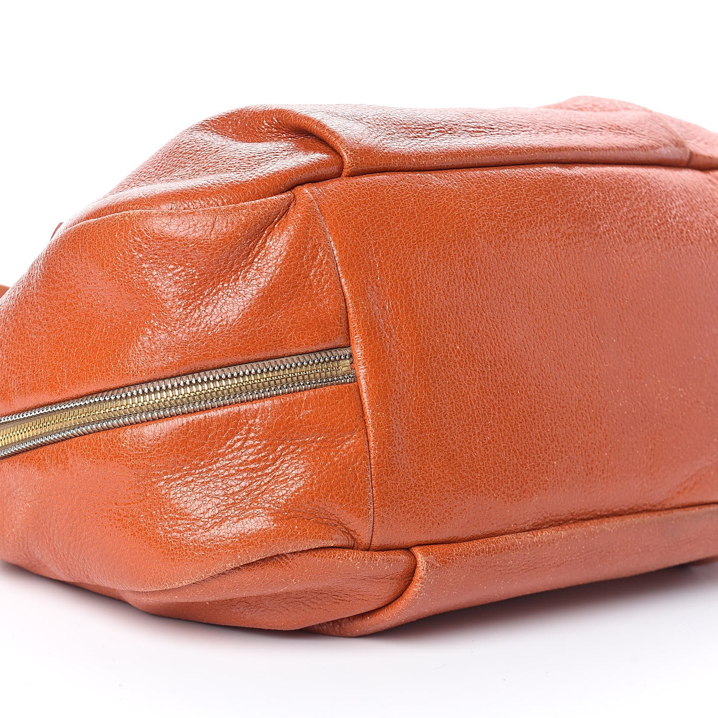 Cervo Lux Zippered Tote Papaya