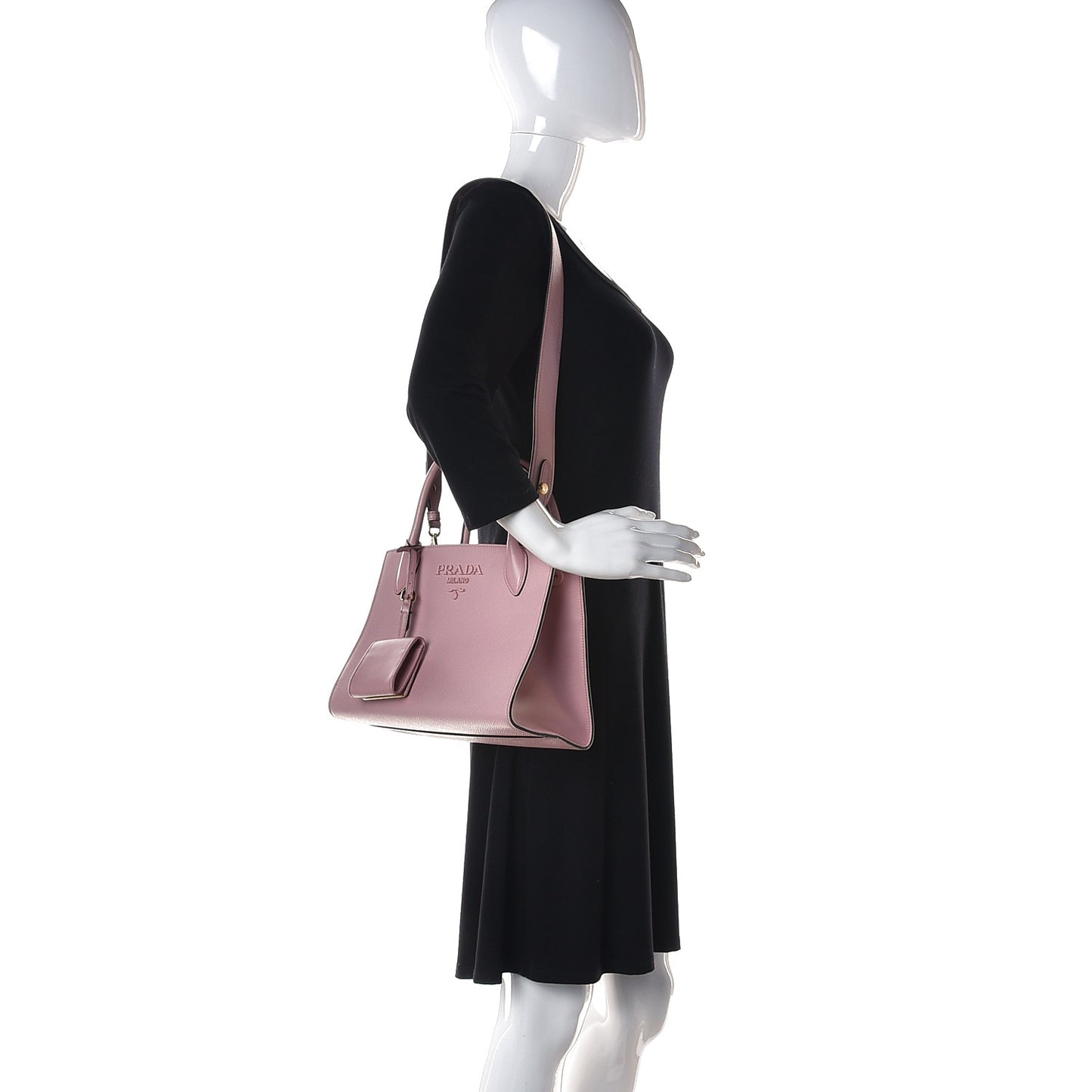 Saffiano Cuir Calfskin Small Monochrome Top Handle Tote
